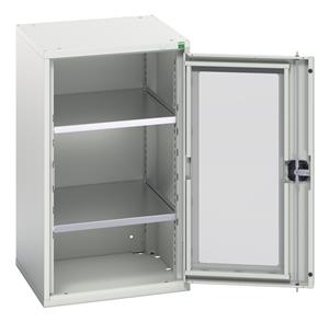Verso Glazed Clear View Storage Cupboards for Tools with Shelves Verso 525W x 550D x 900H Window Cupboard 2 Shelves